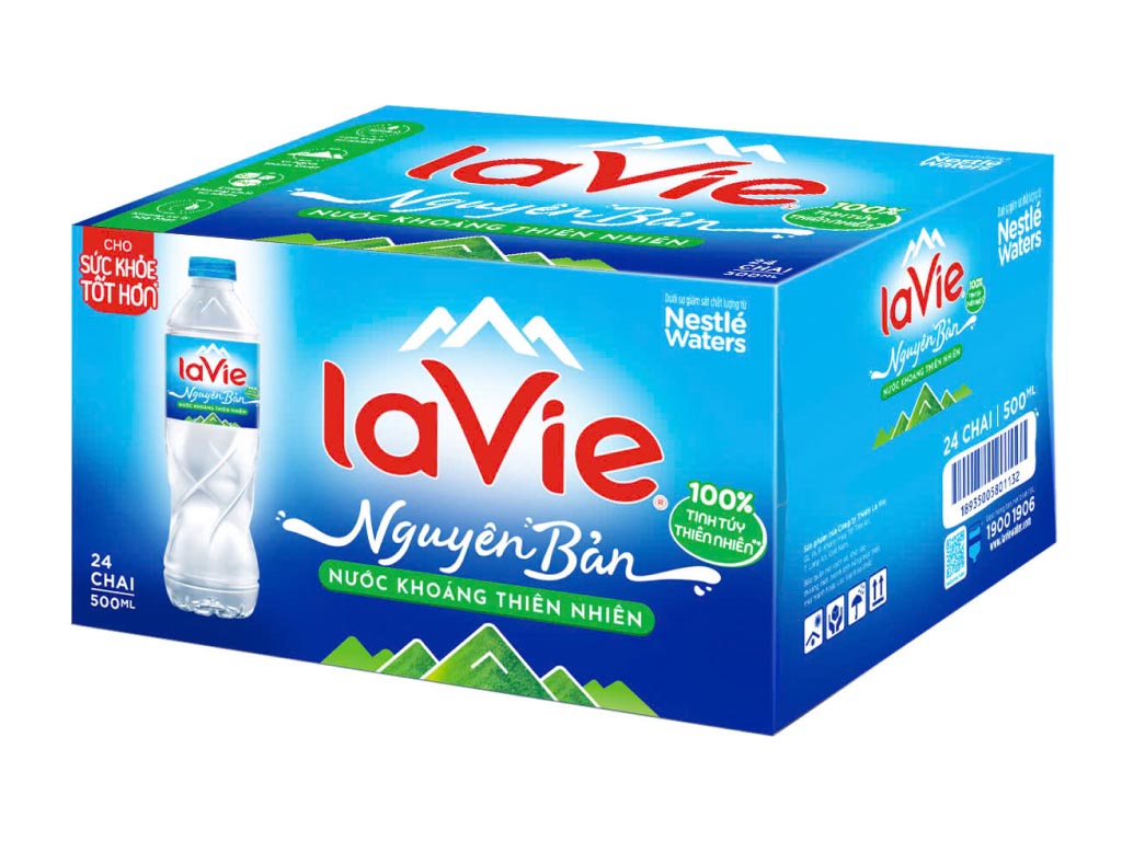 Thùng nước LaVie 500ml chính hãng giá tốt
