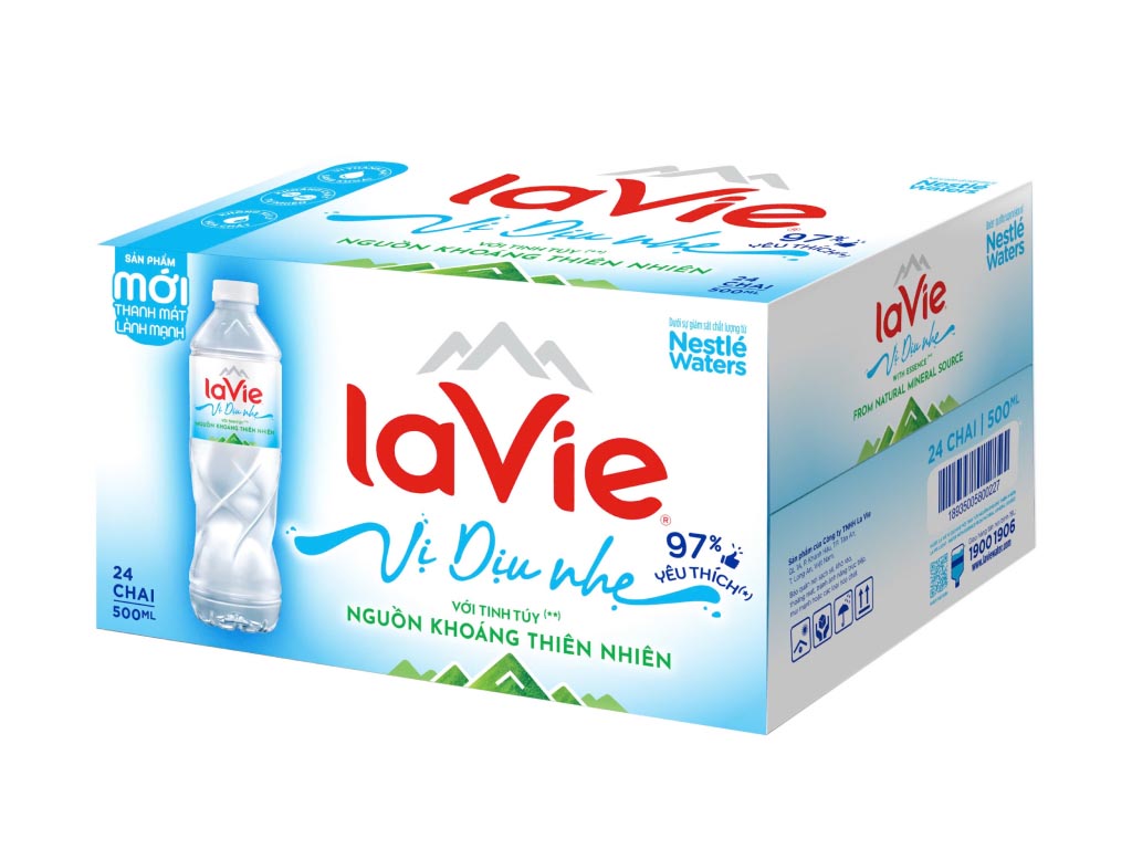 Thùng Nước LaVie 500ml vị dịu nhẹ chính hãng giá tốt