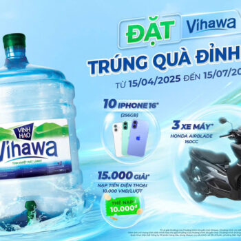 Nước uống Vihawa 20L Bình Vòi