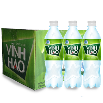 Thùng Vĩnh Hảo Chai 500ml Có Ga (Thùng / 24 Chai)