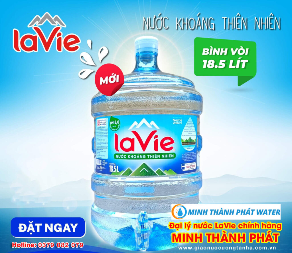 Nước khoáng LaVie 19L bình có vòi tiện lợi