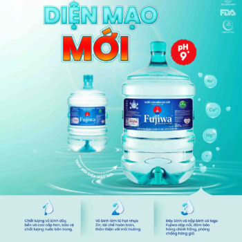 Nước uống đóng bình Fujiwa 19L chính hãng giá tốt tại Minh Thành Phát