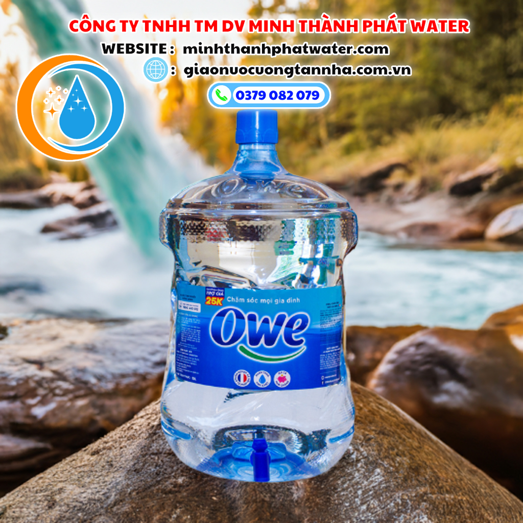 Nước uống đóng bình giá rẻ Owe 19L