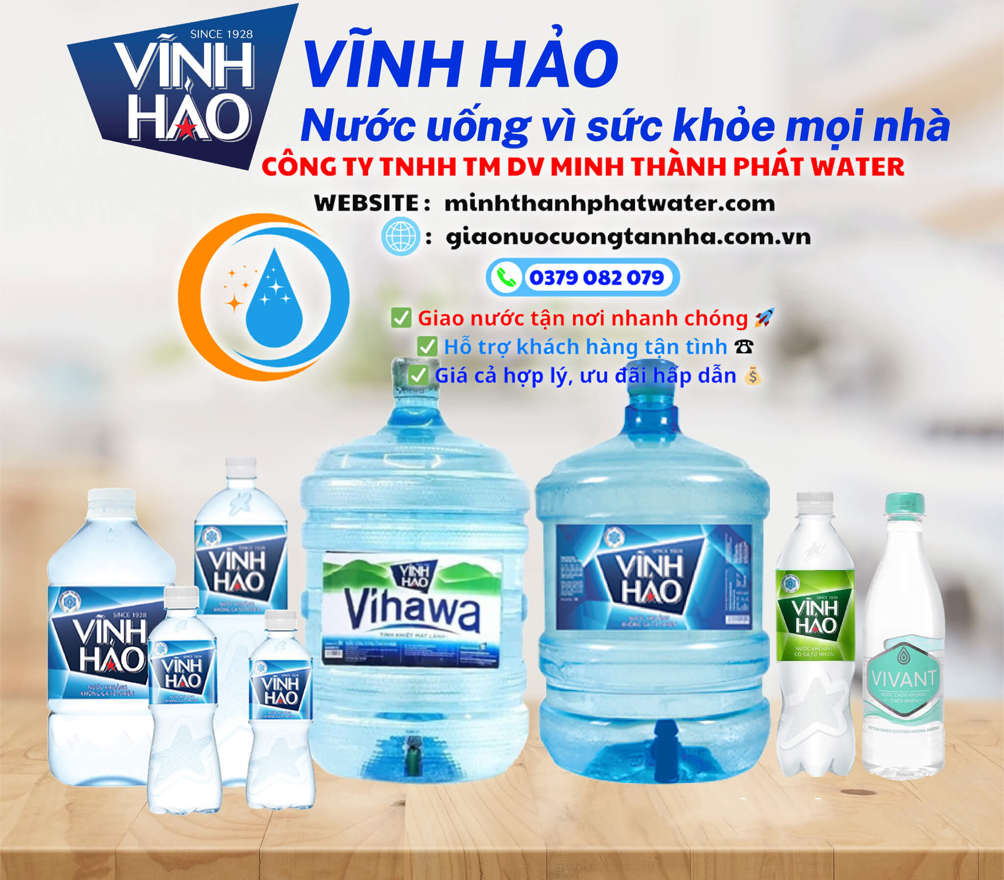 Đại lý nước Vĩnh Hảo Phú Nhuận gần đây - Minh Thành Phát Water