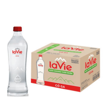 Nước khoáng LaVie 460ml Có Ga (20 chai Thủy Tinh)
