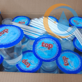 Thùng nước suối đóng ly Top 230ml kèm ống hút chính hãng giá rẻ