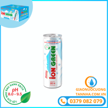 Nước uống ion kiềm cao cấp ION GREEN lon 330ml