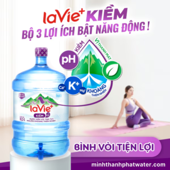 La Vie+ Kiềm 18.5L (BÌNH VÒI) La Vie+ Kiềm có khoáng thiên nhiên