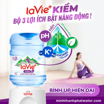 Nước LaVie+ Kiềm Bình Úp 19L - Nước khoáng thiên nhiên bổ sung kiềm