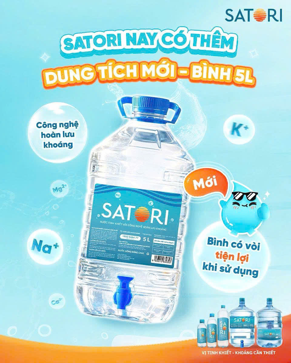 Nước Uống Satori Chai Lớn 5L